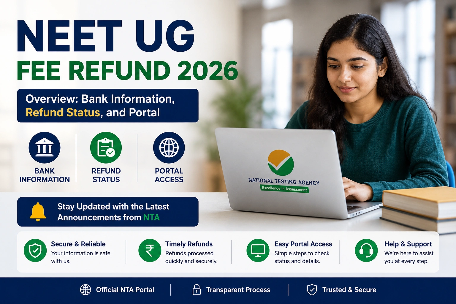 NEET UG Fee Refund 2026 Overview: Bank Information, Refund Status, and Portal